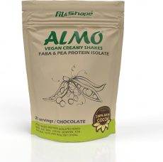 Fit&Shape ALMO Plantaardig Eiwitpoeder (Smaak: chocolade ) - Vegan Eiwitshake - Biologisch Erwten & FABA eiwit isolaat- 750gram (25 Shakes) inclusief maatschep (Plant-based Protein - Vegan Protein - Plantaardig Proteine Poeder)