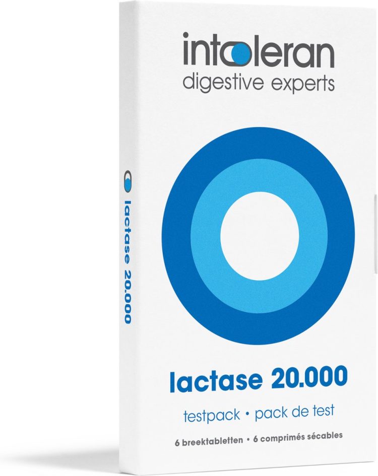 Intoleran Lactase 20.000 Testpack Spijsverteringsenzymen - 6 Breektabletten | Lactase enzym voor Lactose vertering en Lactose-intolerantie | Hoogst gedoseerd | Vegan Voedingssupplement