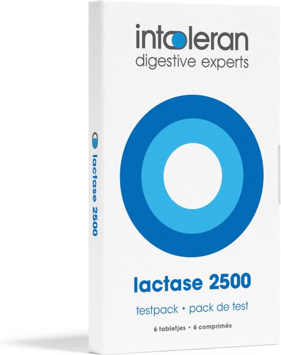 Intoleran Lactase 2500 Testpack Spijsverteringsenzymen - 6 Tabletten | Lactase enzym voor hulp bij Lactose vertering en Lactose-intolerantie | Directe werking | Klein tabletje | Vegan
