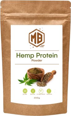 MB Superfoods Hennep Proteïne Poeder van Hoogwaardige Kwaliteit 200g - Vegan Eiwitpoeder met 50% Plantaardig Proteïne - Natuurlijk Superfood voor Spierherstel, Energie & Voeding