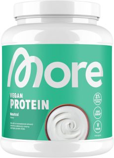 MORE NUTRITION Vegan Proteine Poeder, Neutraal, 600 g, 20 Porties - Lactosevrij - Plantaardig Eiwitpoeder - Gemaakt in Duitsland