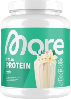 MORE NUTRITION Vegan Proteine Poeder, Vanille, 600 g, 20 Porties - Lactosevrij - Plantaardig Eiwitpoeder - Gemaakt in Duitsland