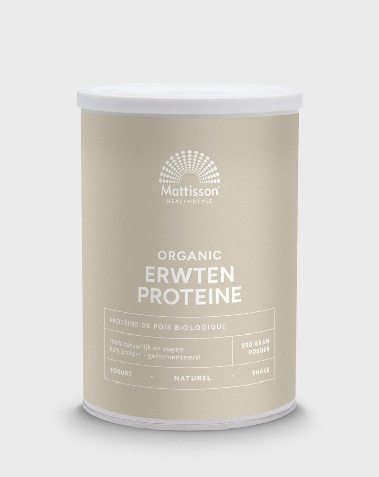 Mattisson - Biologische Erwten Proteïne Poeder - 80% Eiwitgehalte - Vegan Eiwit Supplement - 350 Gram