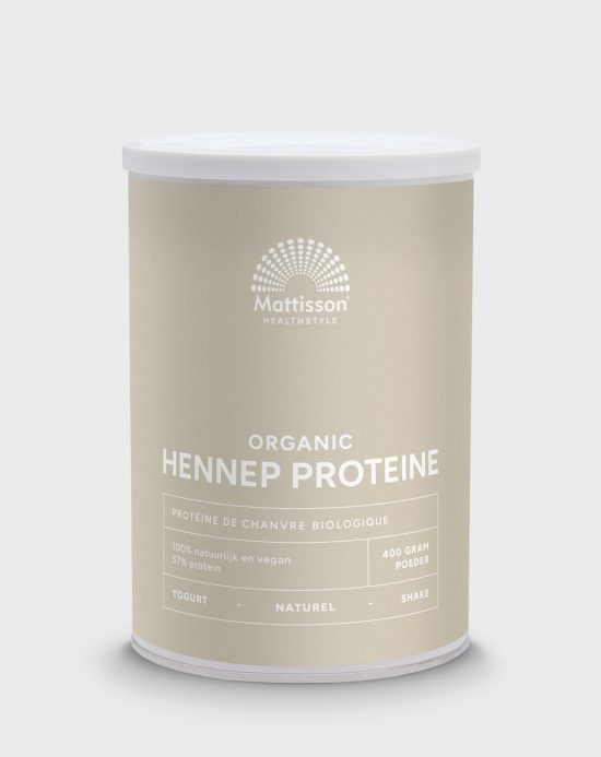 Mattisson - Biologische Hennep Proteïne Poeder - Vegan Eiwitpoeder - 57% Proteïne - 400 Gram