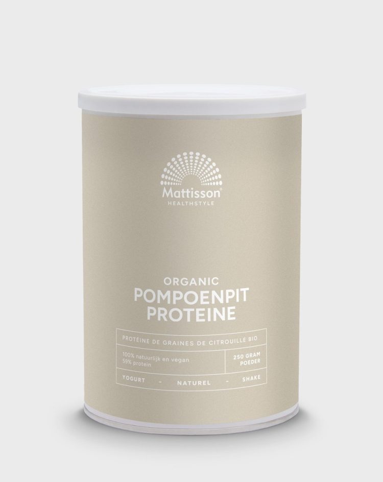 Mattisson - Biologische Pompoenpit Proteïne Poeder - 58% Eiwit - Vegan Eiwitpoeder - 250 Gram