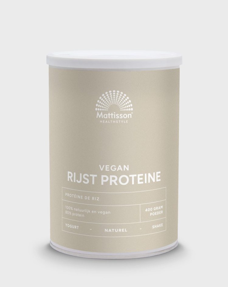 Mattisson - Rijst Proteïne Poeder - 80% Eiwit - Vegan Eiwitpoeder - Naturel Smaak - 400 Gram