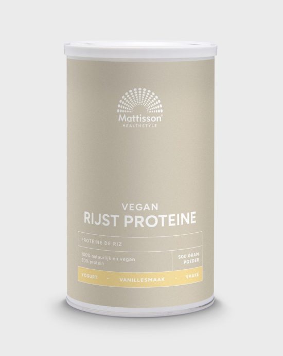 Mattisson - Rijst Proteïne Poeder - 80% Eiwit - Vegan Eiwitpoeder - Vanille Smaak - 500 Gram