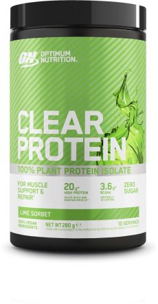 Optimum Nutrition Clear Protein - Lime Sorbet - Vegan Proteine Poeder - 100% Plantaardig Eiwit Isolaat - 10 doseringen (280 gram)