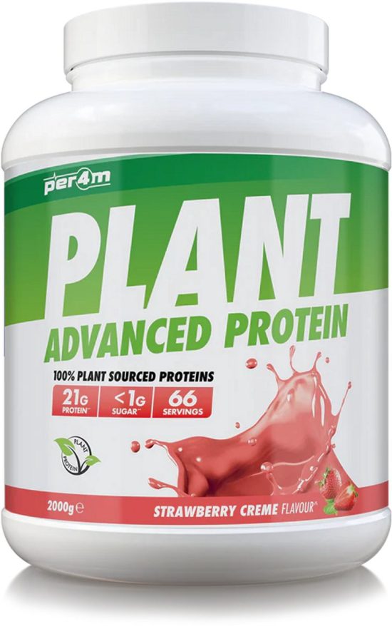 Per4m - Plant Protein - 2000g - Strawberry Creme - Proteïne - Proteïne poeder - Eiwitpoeder - Eiwitten - Eiwit shake - Vegan