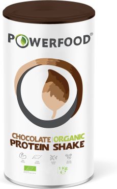 PowerFood Organic Protein Shake Chocolate - Bio Proteine Poeder Chocolade - Vegan Proteine Shake Chocolade 1kg