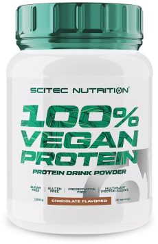 Scitec Nutrition - 100% Vegan Protein (1000 gram - Chocolate) - proteine poeder - protein powder - eiwitpoeder - eiwitshakes - proteine shake - glutenvrij - suikervrij - 30 shakes