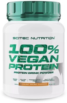 Scitec Nutrition - 100% Vegan Protein (1000 gram - Hazelnut/Walnut) - proteine poeder - protein powder - eiwitpoeder - eiwitshakes - proteine shake - glutenvrij - suikervrij - 30 shakes