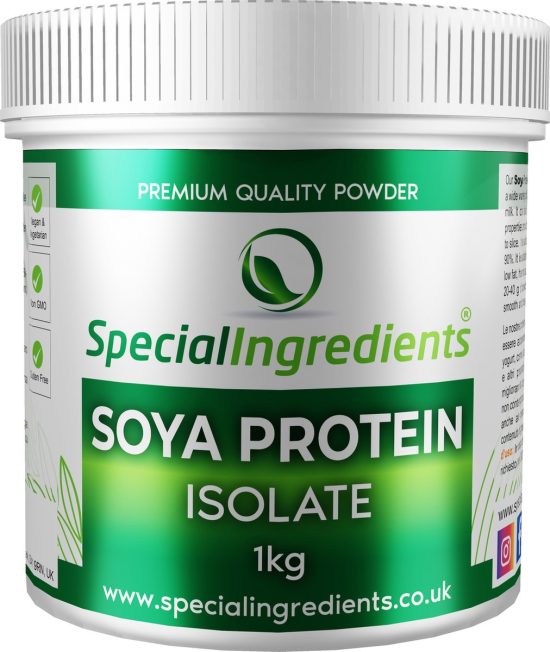 Soja Proteïne Eiwit Isolaat Poeder - 1 kilo - Soya Proteine - Plantaardig Eiwit Isolaat - Hoog Eiwitgehalte (90%) - Vegan & Lactosevrij - Perfect voor Sport & Bakken - Moderne Gastronomie - Moleculair Koken - Hersluitbare Pot - Recycled Plastic