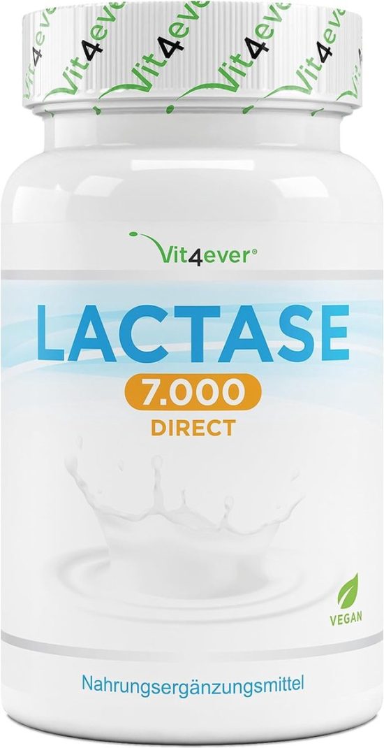 Vit4ever - Lactase 7000 - 365 tabletten met onmiddellijk effect - Hooggedoseerd met 7.000 FCC-eenheden - Voor lactose-intolerantie + melk-intolerantie - Zonder ongewenste toevoegingen - Veganistisch