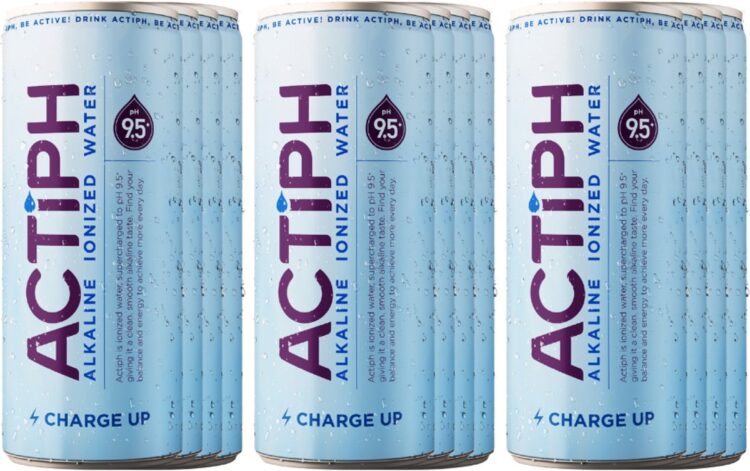 ACTIPH 330 ml - 12 stuks - Alkalisch geïoniseerd bronwater pH9+ met essentiële elektrolyten
