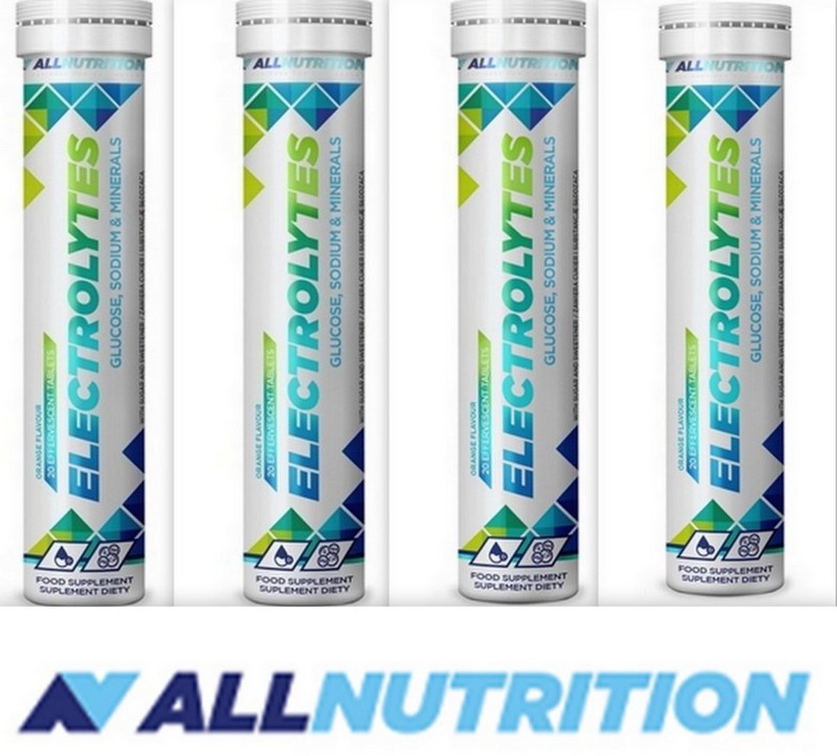 ALLNUTRITION ELECTROLYTES | modern isotonic drink | effervescent tablets | 4 x 20 bruistabletten | 4 x 20 bruistabletten