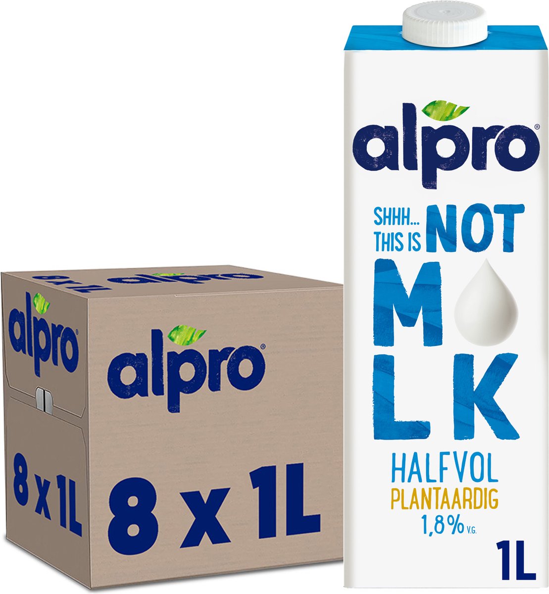 Alpro this is not m*lk drink halfvol - 8 x 1L