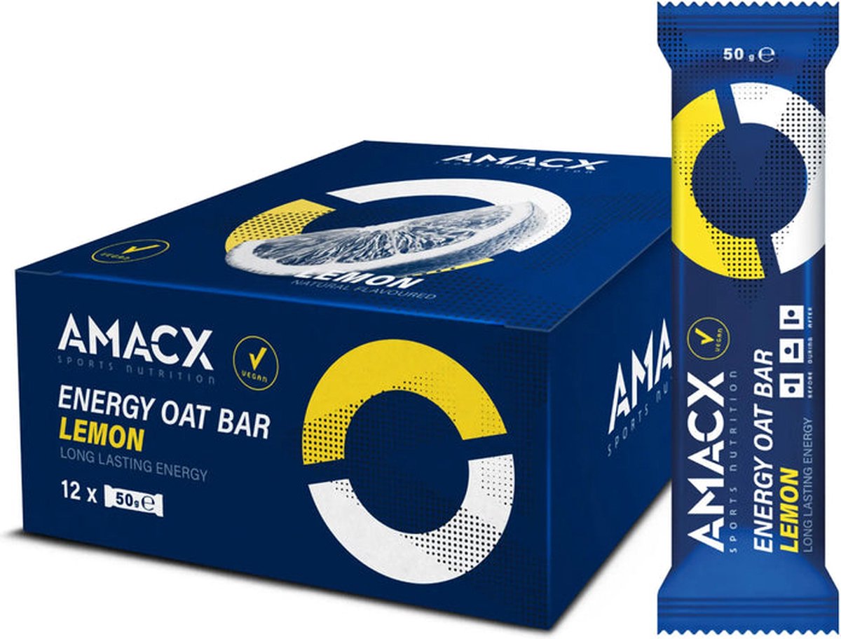 Amacx Energy Oat Bar - Energie Reep - Energy Bar - Powerbar - Lemon - 12 pack