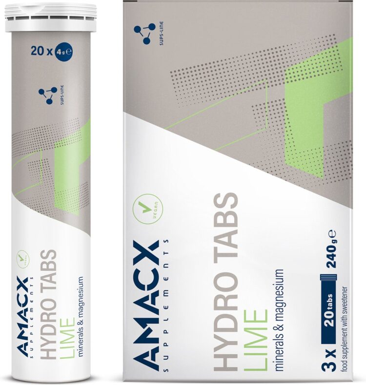 Amacx Hydro Tabs - Electrolytes - Elektrolyten - Elektrolyten Poeder - Lime - 3 pack - 60 tabs