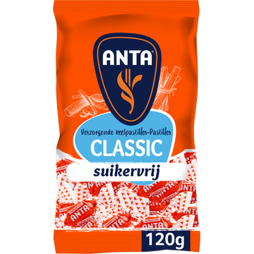 Anta Verzorgende Keelpastilles Classic Suikervrij 120 g bij Jumbo