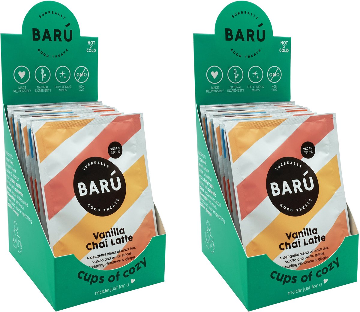 BARÚ Vanilla Chai Latte - Bundel met Sachets - 2 x 12 stuks - 24 porties