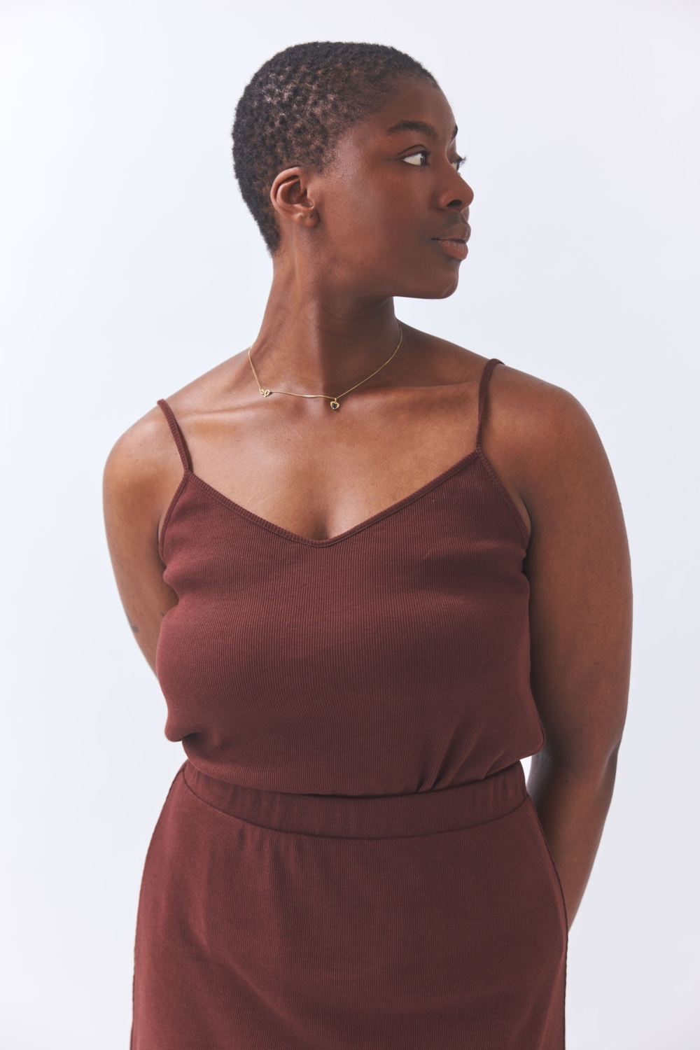 Baìge the Label dames vegan Top Bria Pure Chocolade