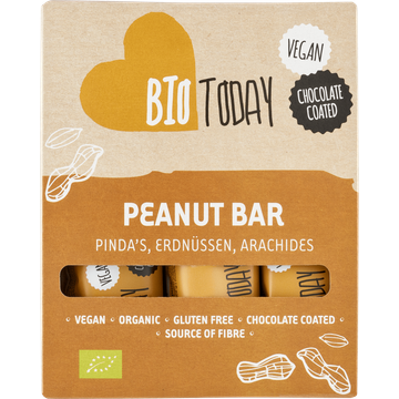 BioToday Vegan Chocolate Coated Bar Pinda's 3 x 40 g bij Jumbo