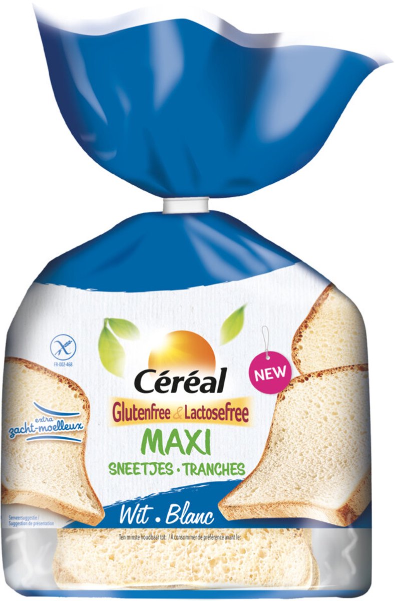 Céréal Maxi Brood Wit Glutenvrij & Lactosevrij - 3 x 350 gr - Voordeelverpakking
