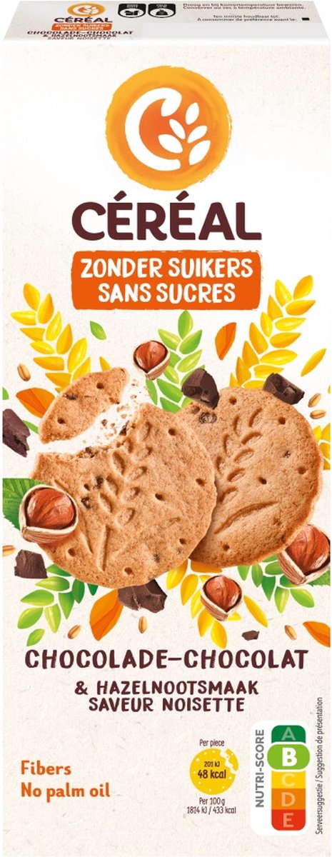 Céréal Zandkoek Hazelnoot Chocolade 132 gr