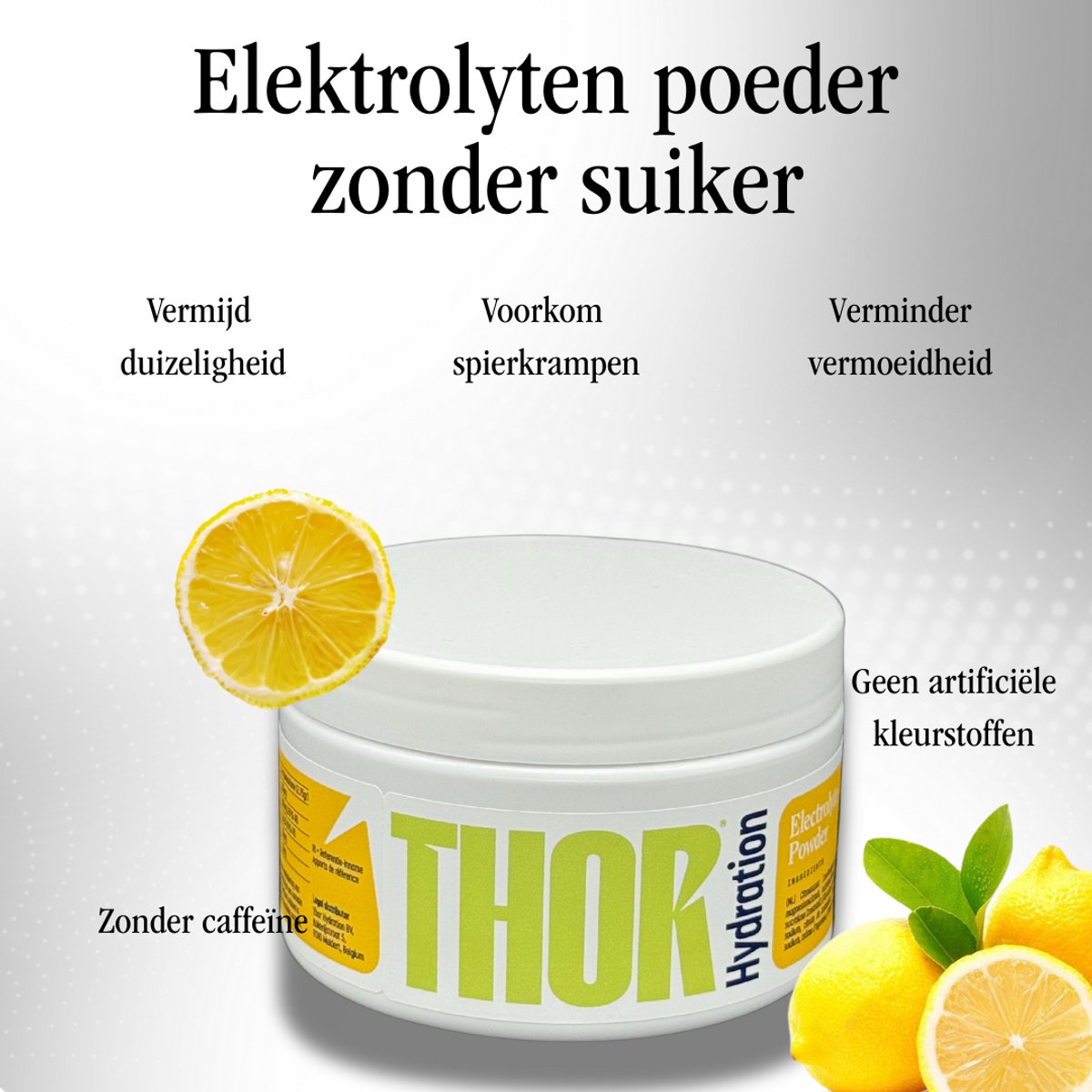 Daily Hydration - Electrolyte powder (70 portions - elektrolyten poeder) - Lemon, zero sugar - Thor Hydration