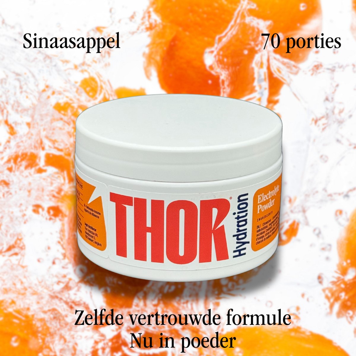 Daily Hydration - Electrolyte powder (70 portions - elektrolyten poeder) - Orange, zero sugar - Thor Hydration
