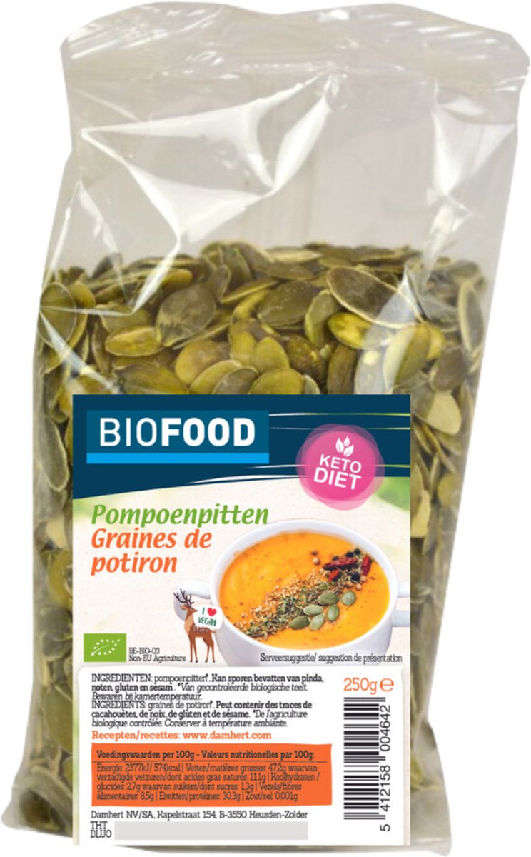Damhert Biofood Pompoenpitten Biologisch - 250 gr