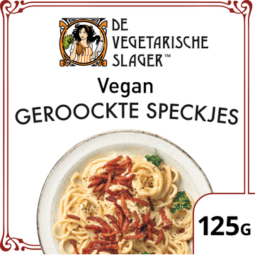De Vegetarische Slager Geroockte Speckjes Vegan 125 g bij Jumbo