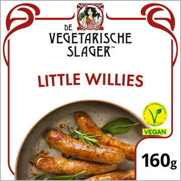 De Vegetarische Slager Little Willies Vegan 160 g bij Jumbo