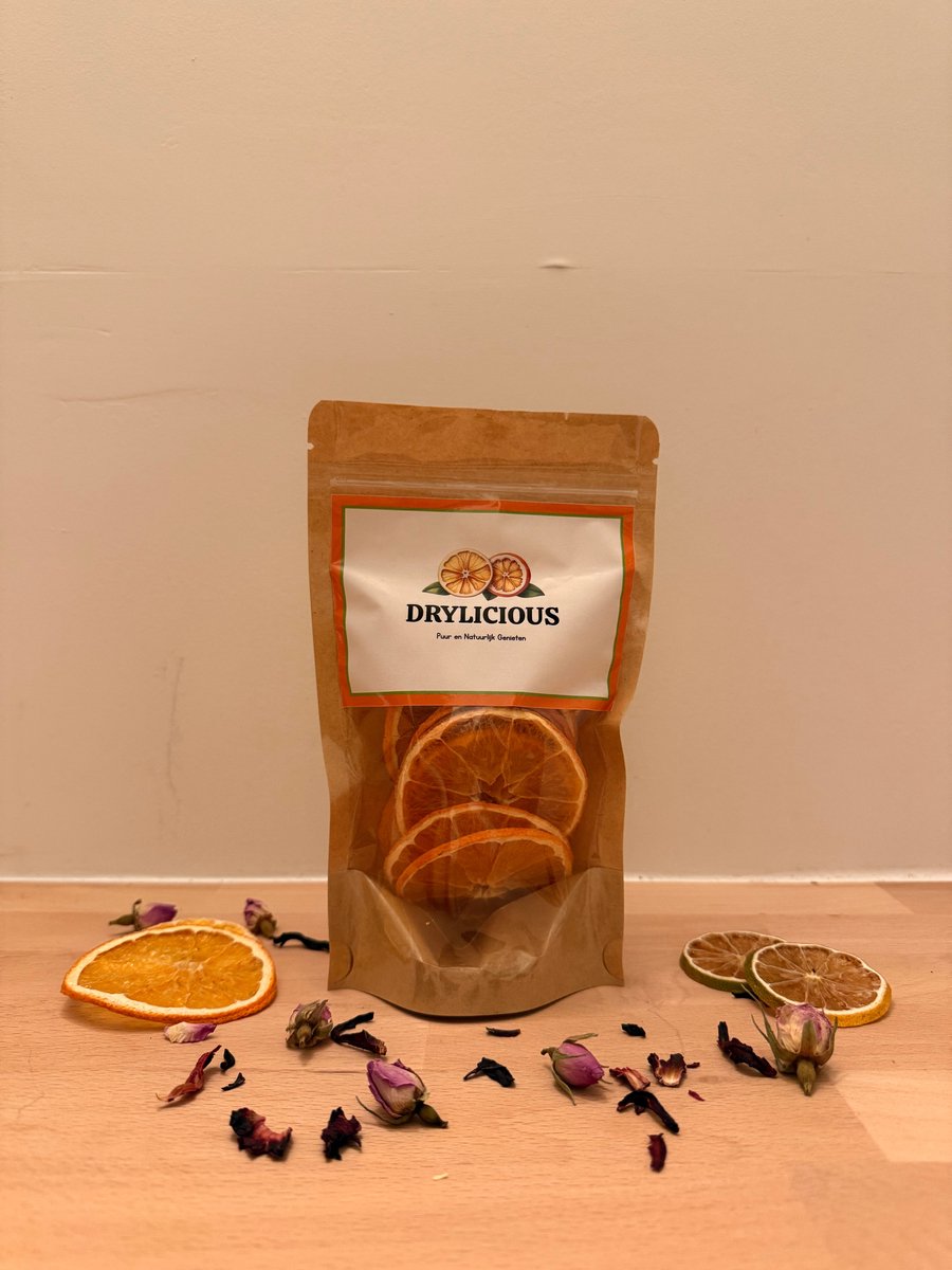 Drylicious - Gedroogde Sinaasappel Schijfjes - 25 gram
