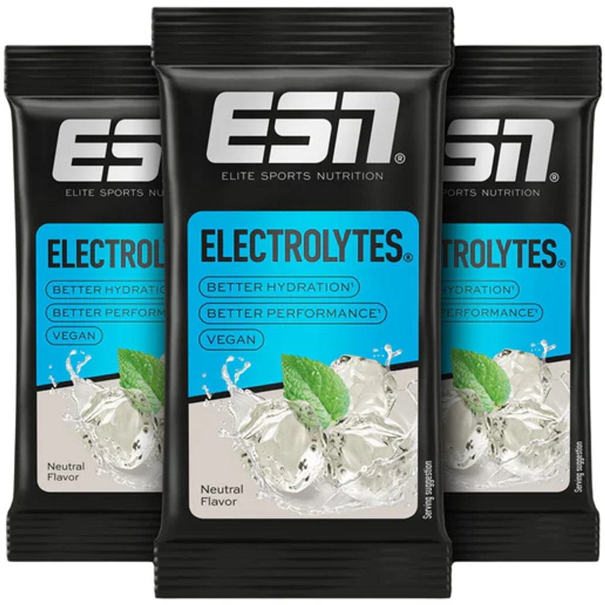 ESN Electrolytes - Smaak Neutral - Koolhydraat-Elektrolyt Oplossing met Kalium, Natrium, Calcium & Magnesium - Verbeterde Hydratatie & Uithoudingsvermogen - 337,5g (15 Porties)