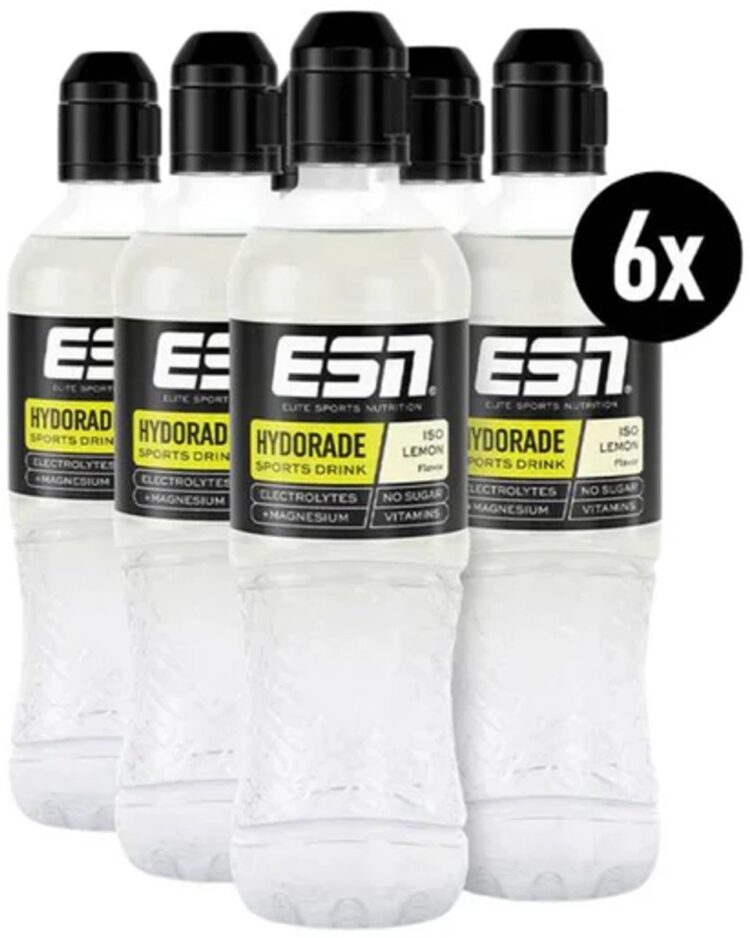 ESN Hydorade Iso Drink - Smaak Lemon - Isotone Sportdrank met Elektrolyten - Verfrissende Dorstlesser voor Hydratatie & Herstel - 6 x 500ml