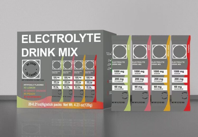 Electrolyte drink mix | 20 Sachets | 4 smaken | Energie | Vochtbalans | Zenuwfunctie | Spierfunctie |
