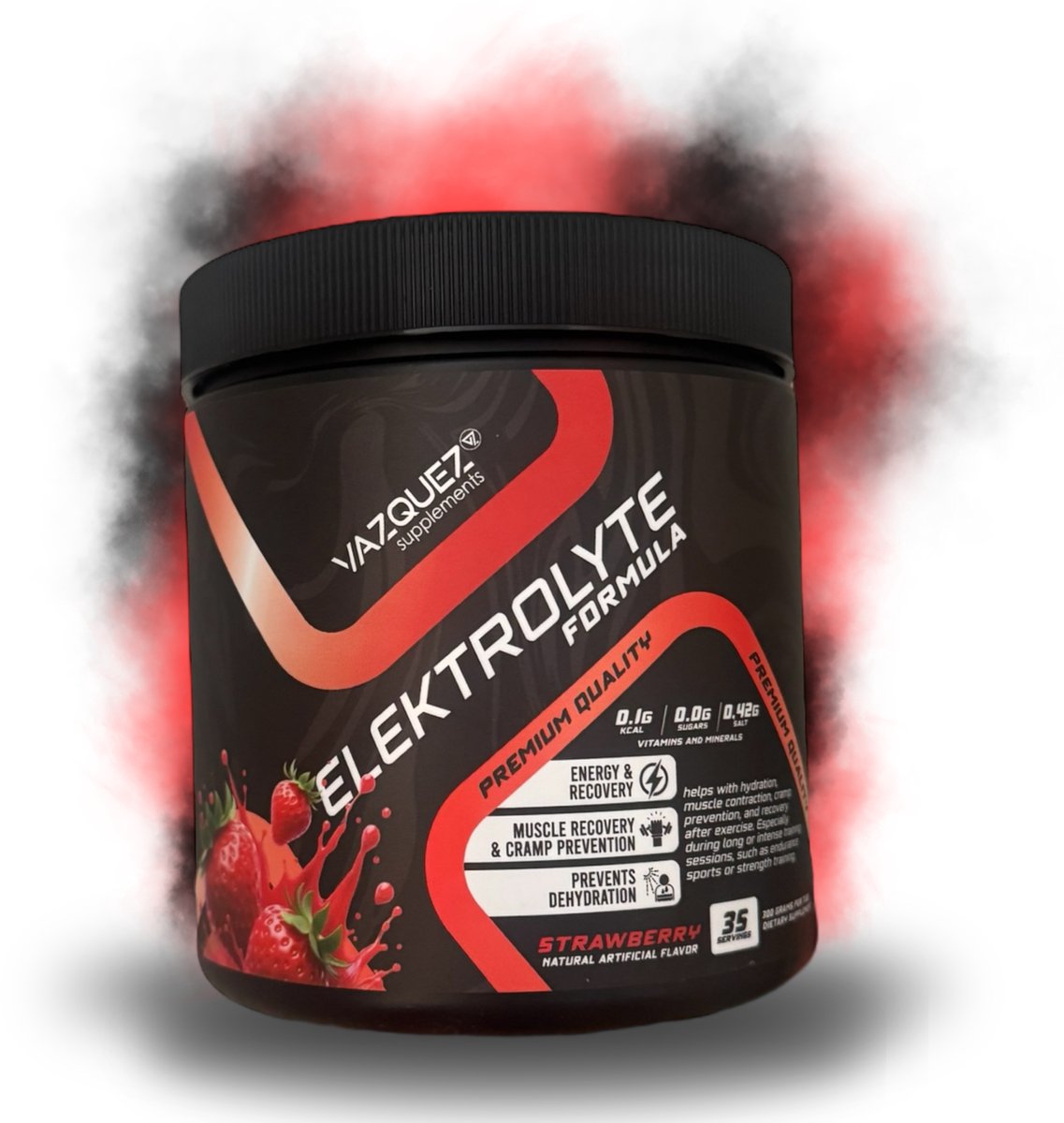 Electrolyten - Aardbei Candy - Vochtbalans - Zweten - Electrolyten Poeder - Hydratatie & Herstel - Voor Sporters, Sauna, Keto & Fasting - Met Natrium, Kalium & Magnesium