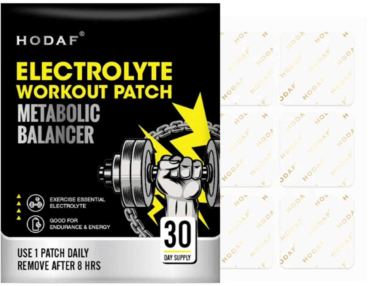 Elektrolyten Sticker / Pleister - Meer energie - 30 STUKS Electrolyte Patch - Supplement voor sporters - Hydratatie, Metabolisch balans, Uithoudingsvermogen, Energie - Transdermale pleister - Ideal bij training en herstel - Zonder slikken of capsules