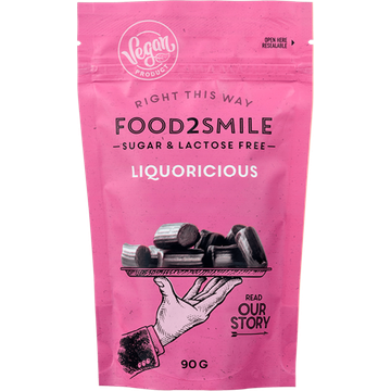 Food2Smile Sugar & Lactose Free Liquoricious 90 g bij Jumbo