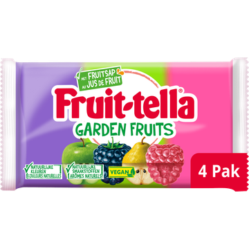 Fruittella Garden Fruits Vegan 4pack bij Jumbo