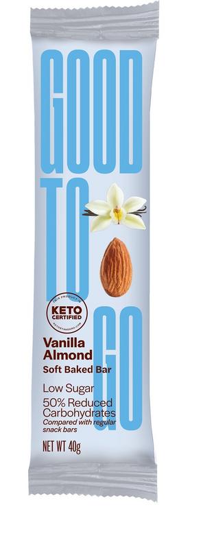 Good To Go Snack reep vanille& amandel (Keto) 40 gram