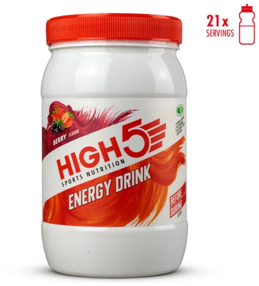 HIGH5 - Energydrink - 1000gr - Bessen smaak - Isotone Energiedrank - Electrolyte - Elektrolyten + Koolhydraten Sportdrank - 2 : 1 fructose