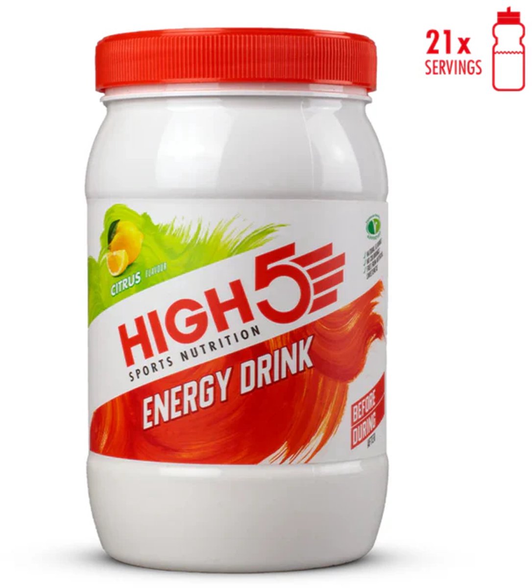 HIGH5 - Energydrink - 1000gr - Lemon smaak - Isotone Energiedrank - Electrolyte - Elektrolyten + Koolhydraten Sportdrank - 2 : 1 fructose