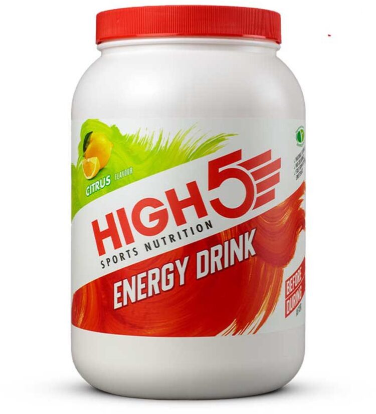 HIGH5 - Energydrink - 2200gr - Lemon smaak - Isotone Energiedrank - Electrolyte - Elektrolyten + Koolhydraten Sportdrank - 2 : 1 fructose
