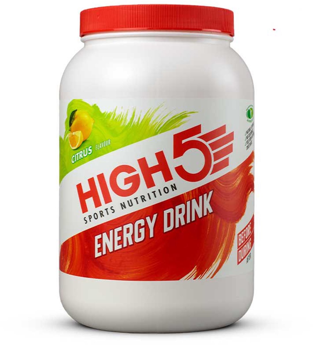 HIGH5 - Energydrink - 2200gr - Lemon smaak - Isotone Energiedrank - Electrolyte - Elektrolyten + Koolhydraten Sportdrank - 2 : 1 fructose