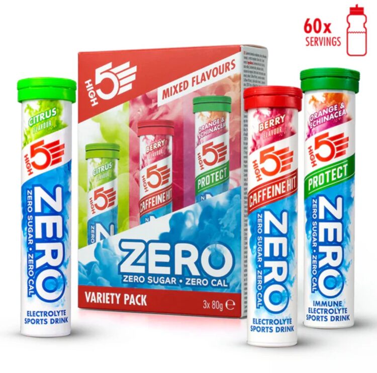 HIGH5 - ZERO Elektrolyten Bruistabletten - Variety Pack met 3 Functionele Formules - Suikervrij - 3x20 Stuks - Voor Hydratatie, Focus & Weerstand