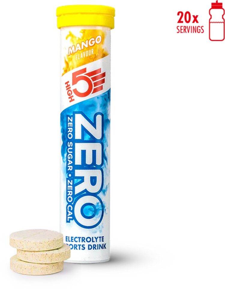 HIGH5 - ZERO Elektrolyten - Suikervrije Elektrolyten Bruistabletten - Caloriearm & Verfrissend - Mango Smaak - 1x20 Stuks - Voor Sport & Dagelijkse Hydratatie