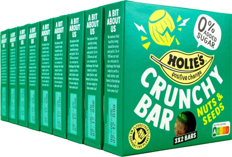 Holie's Crunchy Bar Nuts & Seeds 3x2 repen - reep - suikervrij - gezond - vegan - 9 pack
